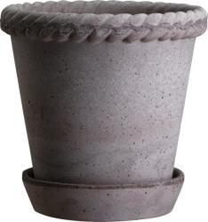 Bergs Potter Ghiveci Emilia 35 cm gri cu suport (EG35S)