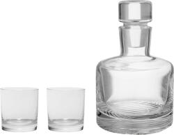 Kosta Boda Carafa și pahare de whisky Wave, set cadou 3 piese (7082411) Pahar