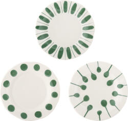 Bloomingville Farfurii pentru mic dejun Linora 22 cm, verzi, 3 buc (82072672)