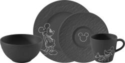 Villeroy & Boch Set pentru mic dejun Manufacture Rock Mickey Mouse, negru, 4 piese (10-4719-8704) Serviciu de masa
