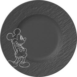 Villeroy & Boch Farfurie pentru mic dejun Manufacture Rock Mickey Mouse 21, 7 cm, negru (10-4719-2640)