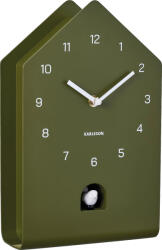 Karlsson Ceas de perete cu cuc Fino Cuckoo, verde pădure (KA6076GR)