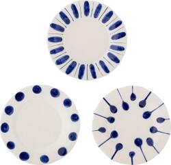 Bloomingville Farfurii pentru mic dejun Linora 22 cm, albastre, 3 buc (82072671)