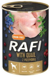 RAFI pástétom fürj vörös- és kék áfonyával kutyakonzerv 6x400g