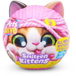 ZURU Pets Alive - Jucarie De Plus Interactiva Pisica Cu Accesorii Supriza, Smitten Kittens, Seria 2 - Zuru (9568)