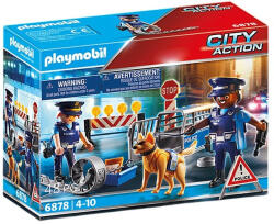 Playmobil Jucarie De Rol Blocajul Rutier Al Politiei - Playmobil (pm6878)