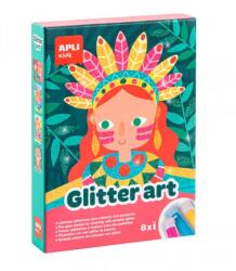 APLI Joc Glitter Art, 4 Modele, 8 Cutii Sclipici - Apli (apl17561)