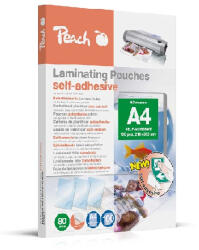 Peach Folie de laminare PEACH A4 (303x216mm), 80mic, lucioasă, autoadezivă, 100 buc (S-PP080-17)