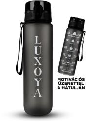 Luxoya Motivációs fitnesz kulacs- fekete