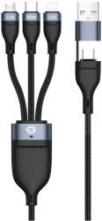 Conceptronic ETTA05B15 USB kábel USB 2.0 1, 5 M USB C USB C/Micro-USB B/Lightning Fekete (ETTA05B15)