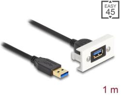 Delock Easy 45 USB kábel USB 3.2 Gen 1 (3.1 Gen 1) 1 M USB A Fekete (81399)