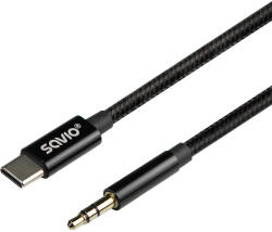 SAVIO CL-187 audio kábel 1 M Fekete (SAVKABELCL-187)