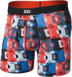 Saxx Multi-Sport Mesh Boxer Brief Fly boxeralsó M / piros/kék
