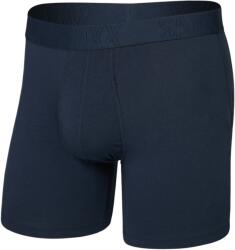 Saxx Droptemp Cooling Cotton Boxer Brief Fly boxeralsó XL / fekete/kék
