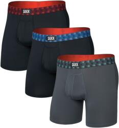 Saxx Multi-Sport Mesh Boxer Brief Fly 3Pk boxeralsó L / fekete