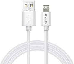 Savio CL-192 USB kábel USB 2.0 1 M USB A Fehér (SAVKABELCL-192)