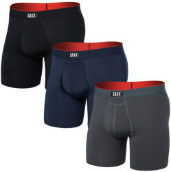 Saxx Multi-Sport Mesh Boxer Brief Fly 3Pk boxeralsó M / szürke/fekete