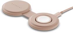 Satechi Incarcator Wireless 2 in 1 pliabil Qi2 Satechi ST-QTG21R, pentru dispozitivele Apple, Magsafe, Statie de incarcare pentru Iphone, AppleWatch, AirPods, Samsung, OnePlus, Roz (ST-QTG21R)