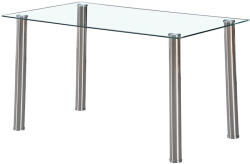 Leziter Berna 140 cm szögletes üveg étkezőasztal (LUA140W) - pepita