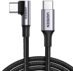 UGREEN Cablu Ugreen - US334, USB-C, 2m, unghiular, gri/negru (04030068)