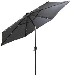  Solari kerti napernyő led lámpával szürke 300 cm