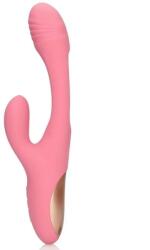 Loveline Vibrator Iepuras Flapping G-Spot Rabbit, 21 Moduri Stimulatoare, Silicon, USB, Roz, 24.8 cm Vibrator