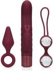 Shots Toys Set 3 Jucarii Sexuale pentru EA, Silicon, Dark Cherry Vibrator