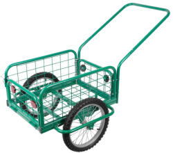 Strend Pro Garden Kétkerekű kocsi, Strend Pro Garden Victor, zöld, felfújható kerekek, kiváló minőségű fém, 100 kg teherbírás (TC2170507)