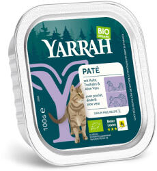Yarrah 48x100g Bio Pâté: bio csirke, bio pulyka & bio aloe vera nedves macskatáp
