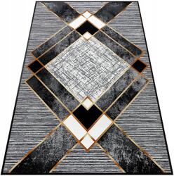 Decorator Home Nappali Szőnyeg 160x230 Modern Szürke Divatos Arany Nagy Mosható Szőnyeg (DYWAN DO SALONU 160x230 PODGUMOWANY MATA)