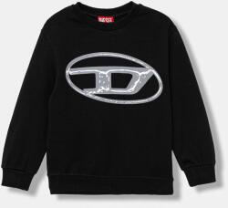 Diesel gyerek melegítőfelső pamutból SBONNIE OVER SWEAT-SHIRT - fekete 132