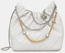 Tory Burch bőr táska Fleming - fehér Univerzális méret