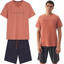 Henderson Férfi Pizsama Henderson Deli nyári szett rövid 100% Pamut XL (42635-28X ORANGE)