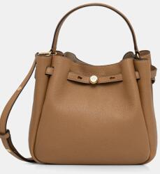 Tory Burch bőr táska Romy Bucket - bézs Univerzális méret