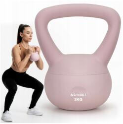 ACTIGET Kettlebell Puha 2 kg Ketle Súlyzó Golyó Fitnesz Edzés Otthon (ACT0062)