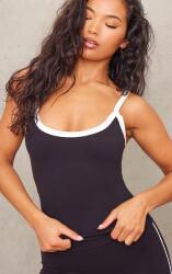 Prettylittlething Fekete Sport Vállpántos Felső Klasszikus Prettylittlething 34 (CNH2880)