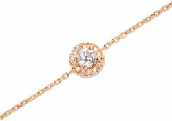 White & Black Halo briliáns gyémánt karkötő - rosegold - 0, 3 karát - IGI (AU14556)