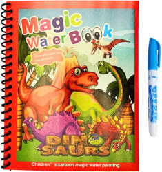 SmartWiz Carte de colorat cu apa Magic Book , Reutilizabila, plina de culori vibrante, Dynoland Carte de colorat