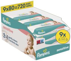 Pampers Sensitive Baby babatörlőkendő, 9 x 80 db (80873856)