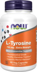 NOW L-tirozină, 750 mg, 90 capsule vegetale