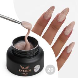 Everin Acryl Gel Everin 30gr Shimmer 20 TPO Free - Polygel Bej Nude cu Sclipici (AEV-20)
