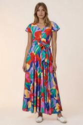 RohBoutique Rochie maxi inflorata Roh Dr4817 Multicolora din Viscoza cu buzunare