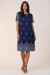 RohBoutique Tunica dama bleumarin din vascoza cu imprimeu boho Roh DR4811