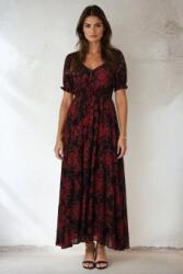 RohBoutique Rochie maxi dama cu imprimeu si maneca scurta Roh DR4822