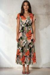 RohBoutique Rochie dama din jerse cu imprimeu floral si frunze Roh DR4820
