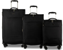 Worldpack Victoria 4w 3 bőröndből álló bőröndkészlet - fekete (10474-0100-SET3)
