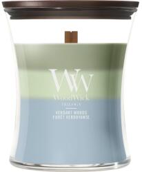 WoodWick Trilogy Verdant Woods Közepes Gyertya - gyertyakvilaga