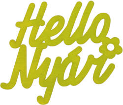  Hello Nyár" felirat színes lime 11x10cm - nyári alkotásokhoz és táborozáshoz