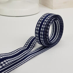  Kétoldalas textil szalag 1, 5cm*2m matrózkék - papelito