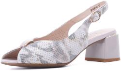 Feeling Sandale dama din piele naturala, Feeling 26-536-04, argintiu